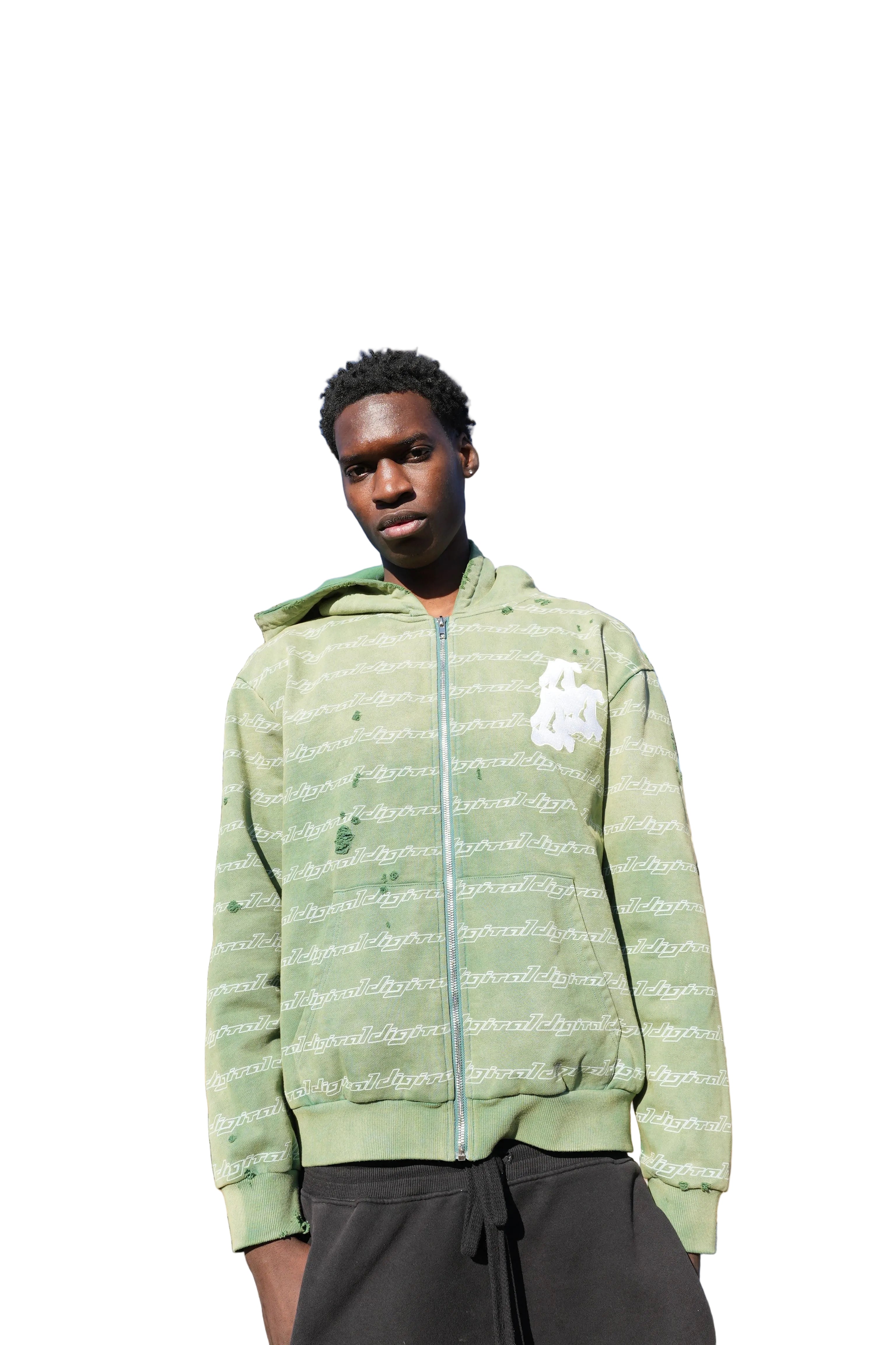 Digital Coded Zip-up