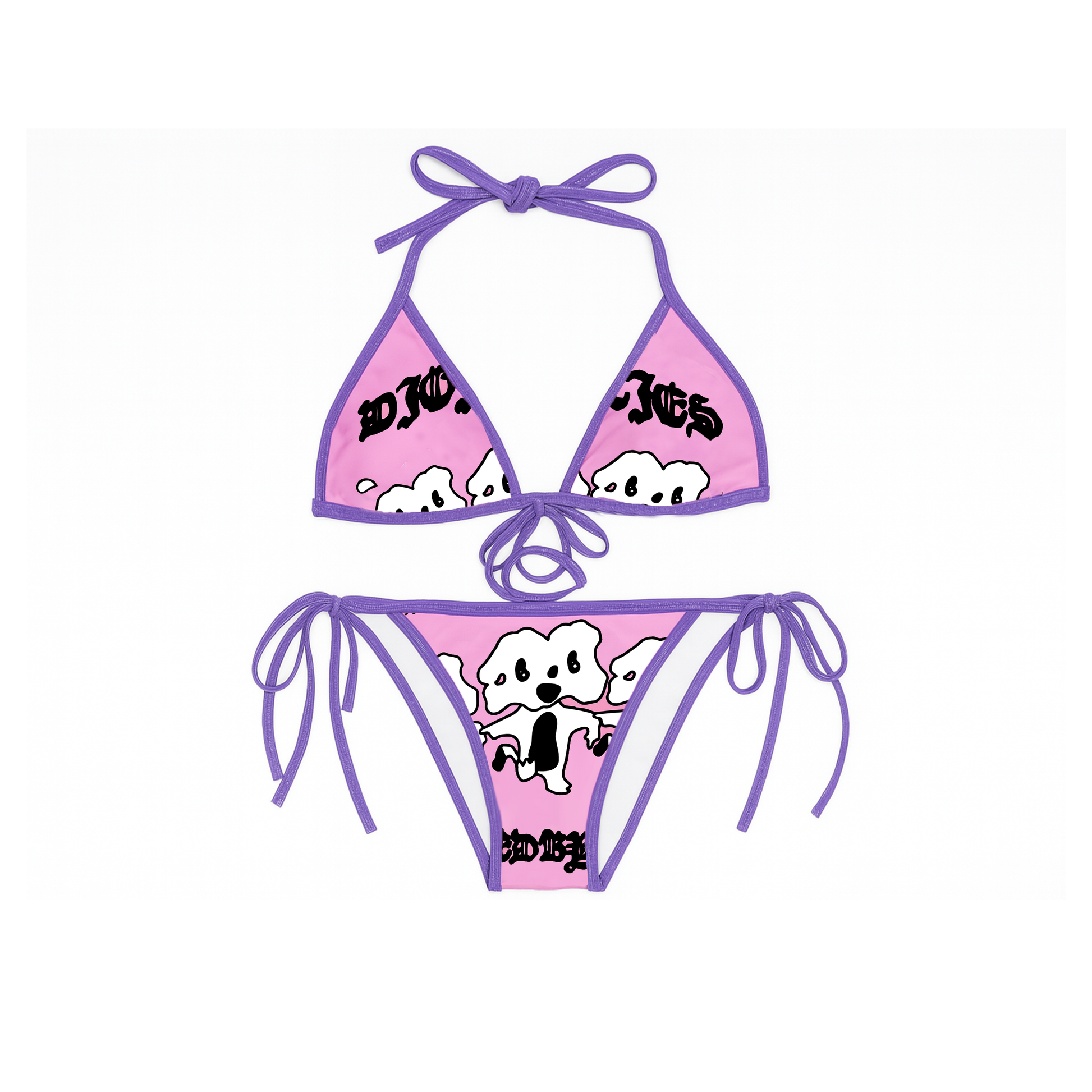 digital ties bubblegum bikini set