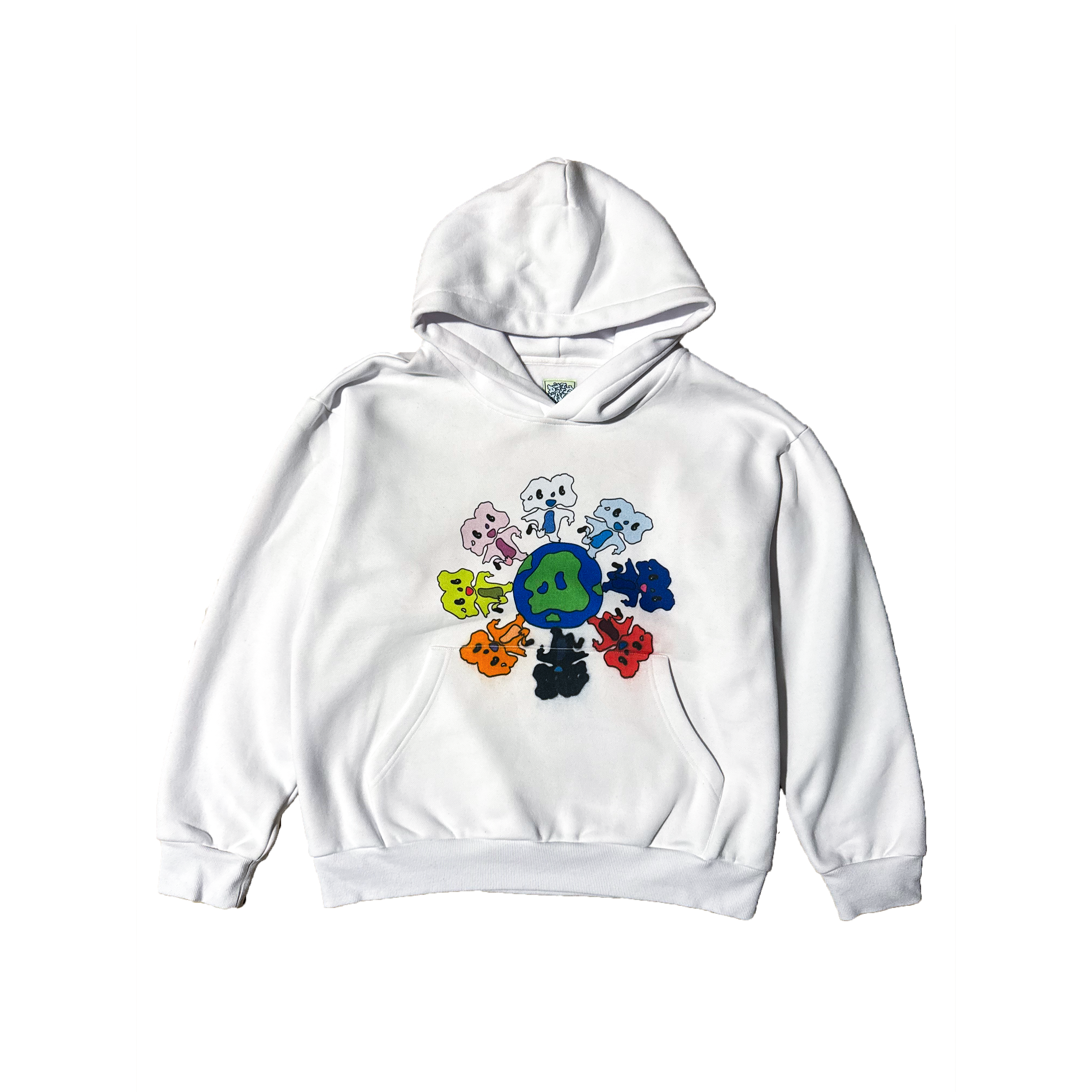 white hoodie ''digital world''